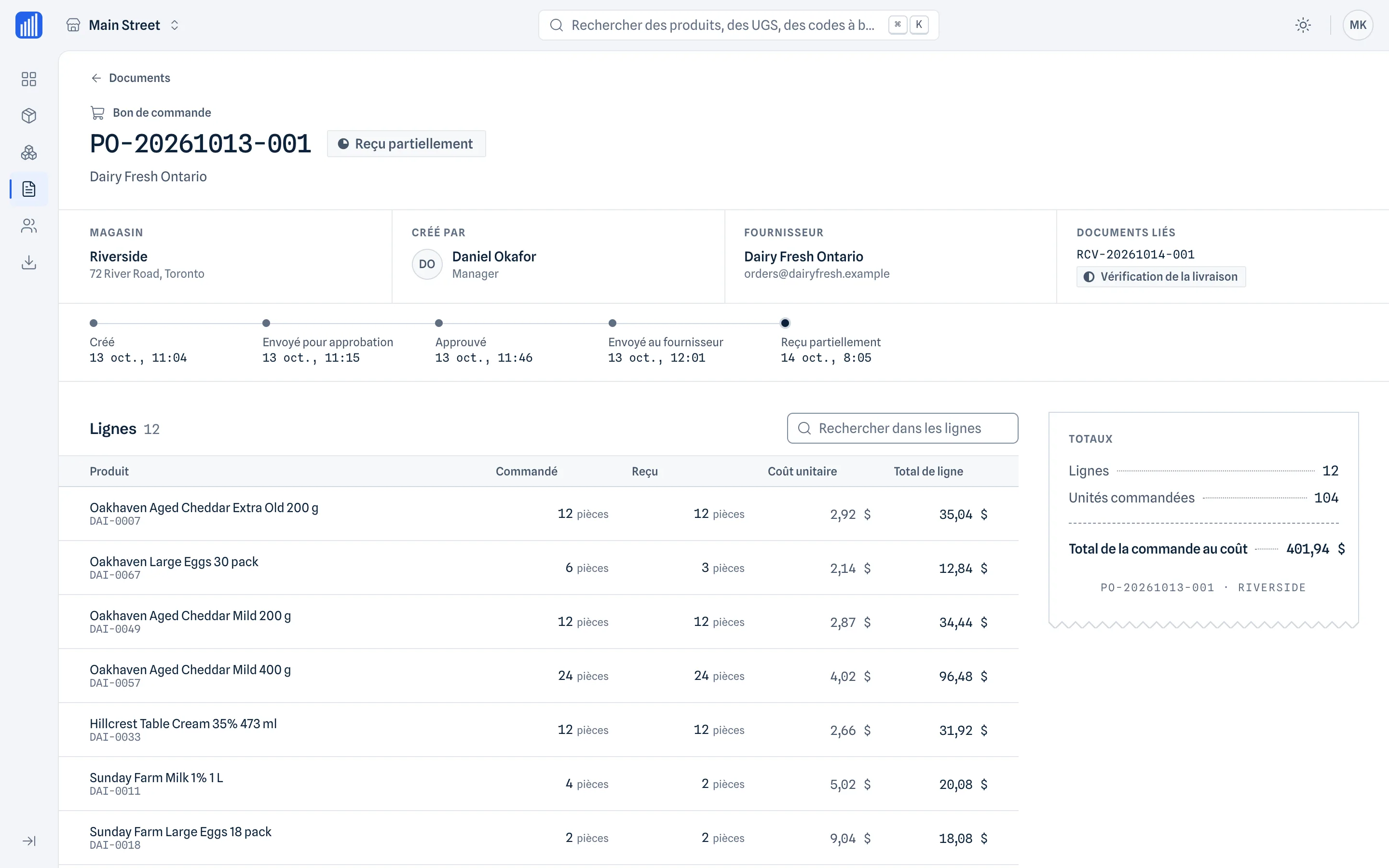 Les documents en détail · Espace web