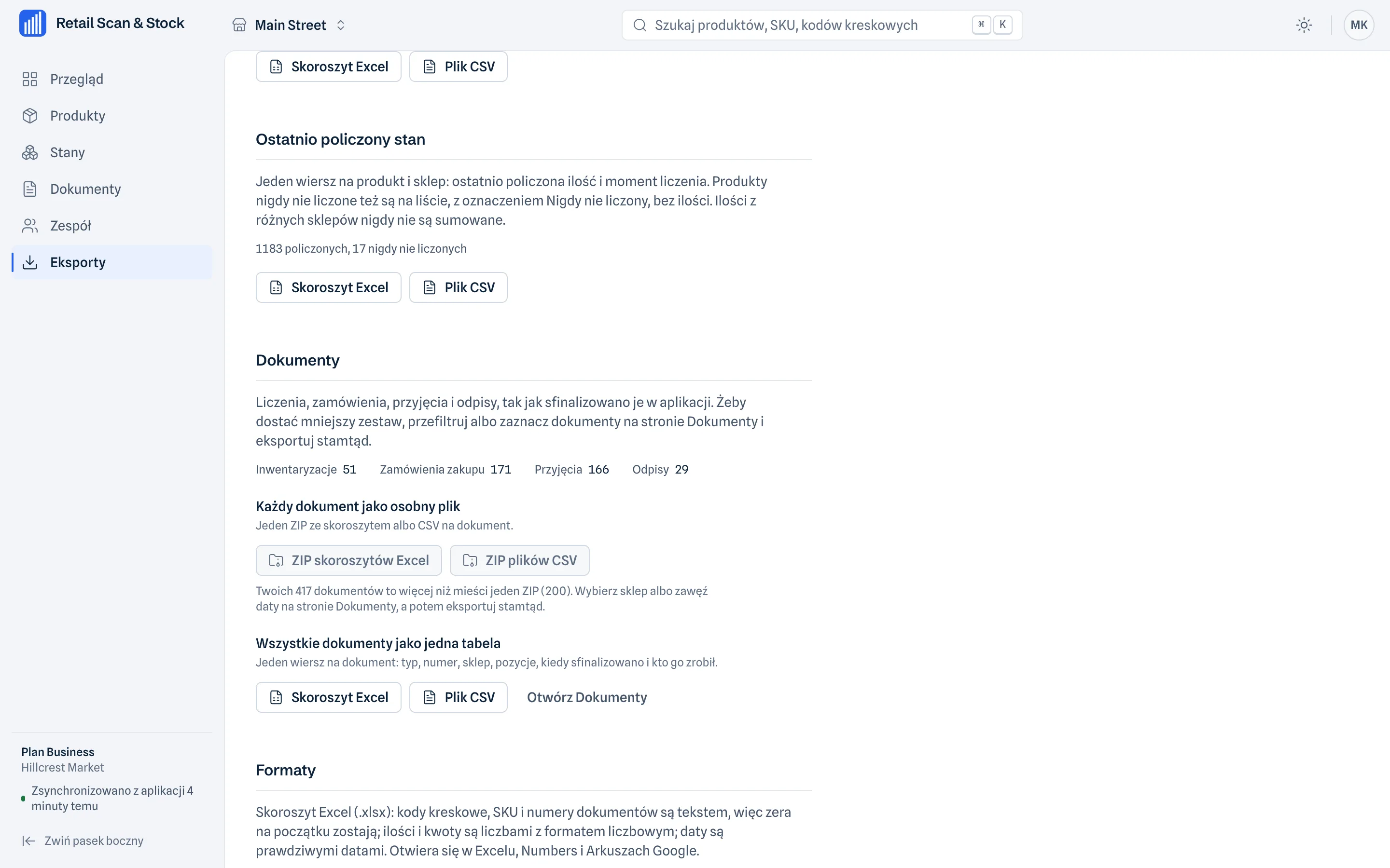 Pliki do dalszej pracy · Panel internetowy