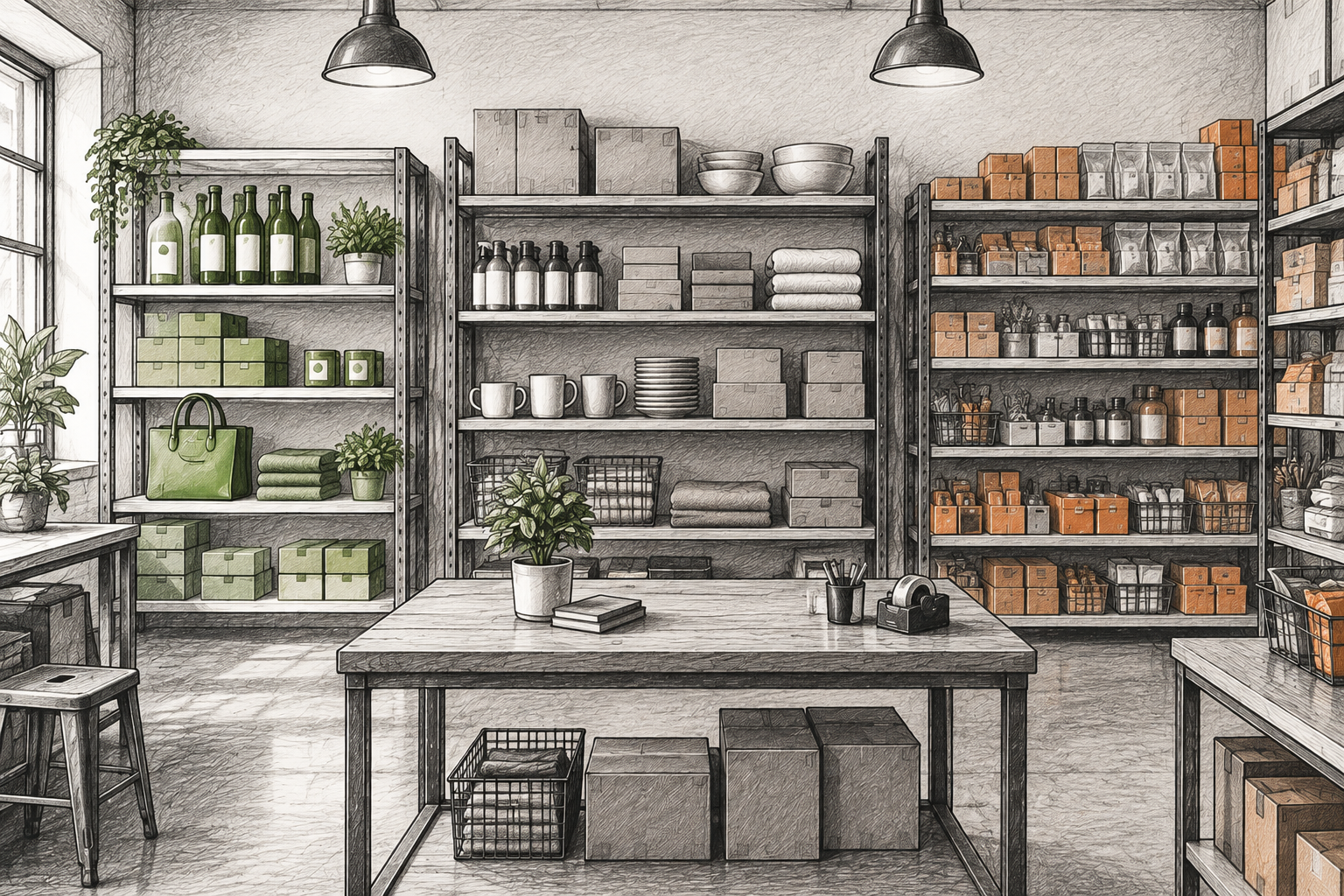 Retail inventory grouped into high-priority, medium-priority, and lower-priority stock for ABC analysis
