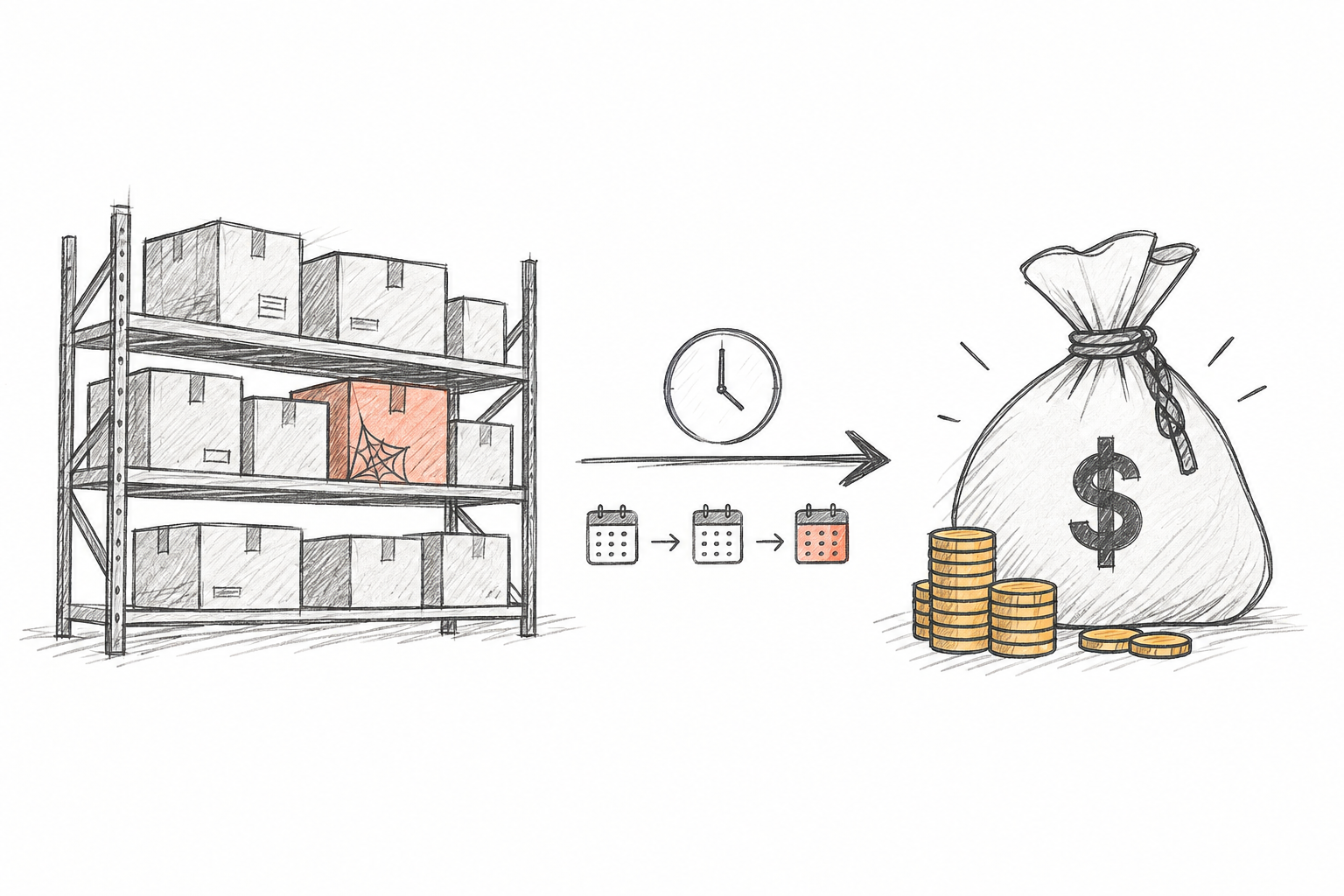 Unsold retail inventory tying up working capital and storage capacity
